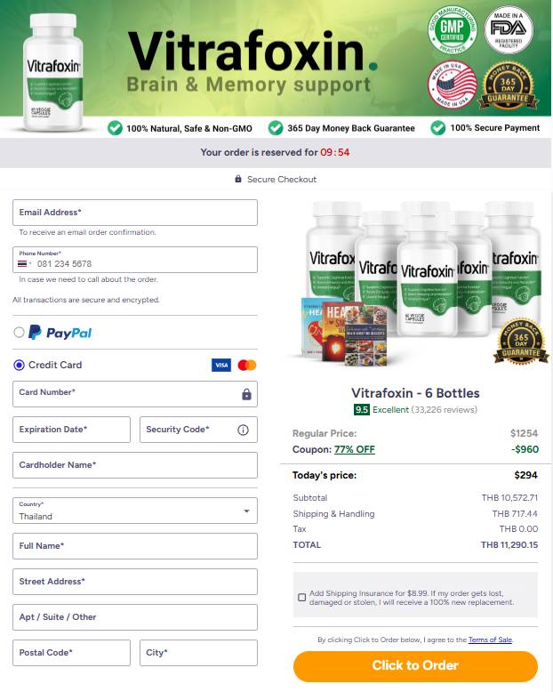Vitrafoxin - Secure Order Page